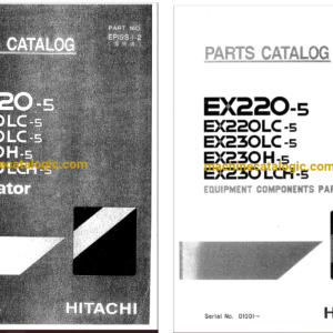 Hitachi EX220-5,EX230H-5,EX230K-5,EX220LC-5,EX230LCH-5,EX230LCK-5 Excavator Full Parts Catalog