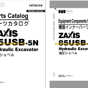 Hitachi ZX85USB-5N Hydraulic Excavator Full Parts Catalog