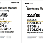 Hitachi ZX850-3,ZX850LC-3,ZX870H-3,ZX870LCH-3 Hydraulic Excavator Technical and Workshop Manual