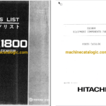 Hitachi EX1800 Hydraulic Excavator Full Parts Catalog