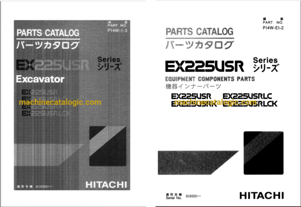 Hitachi EX225USR,EX225USRLC,EX225USRK,EX225USRLCK Excavator Full Parts Catalog