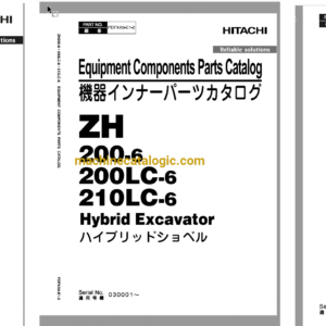 Hitachi ZH200-6 Series Hybrid Excavator Full Parts and Engine Parts Catalog