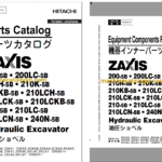 Hitachi ZX200-5B,ZX200LC-5B,ZX210H-5B,ZX210K-5B,ZX210KB-5B,ZX210CH-5B,ZX210LCK-5B,ZX210LCKB-5B,ZX210-5B,ZX210LC-5B,ZX210LCN-5B,ZX240N-5B Hydraulic Excavator Full Parts Catalog
