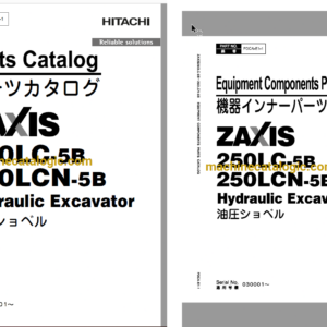 Hitachi ZX250LC-5B,ZX250LCN-5B Hydraulic Excavator Full Parts Catalog