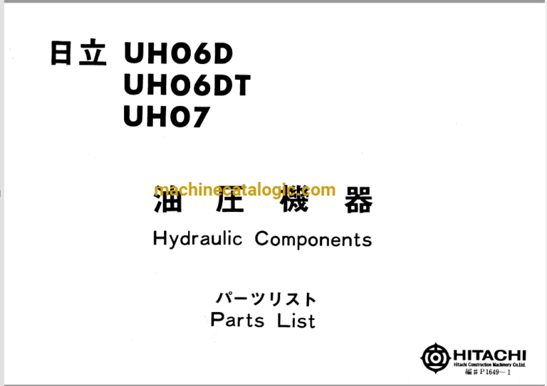 Hitachi UH06D,UH06DT,UH07 Full Parts Catalog