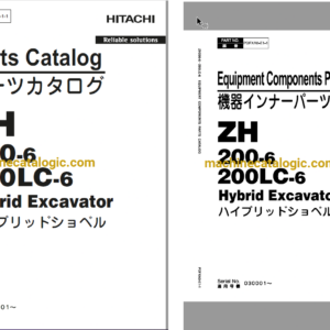 Hitachi ZH200-6,ZH200LC-6 Series Hybrid Excavator Full Parts Catalog