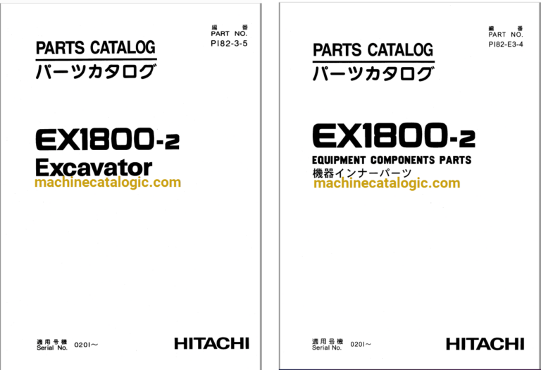 Hitachi EX1800-2 Excavator Full Parts Catalog