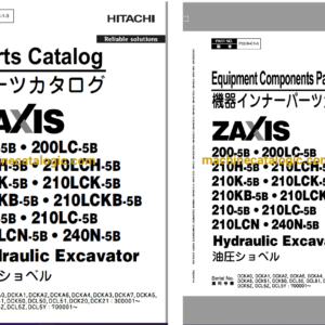 Hitachi ZX200-5B,ZX200LC-5B,ZX210H-5B,ZX210LCH-5B,ZX210K-5B,ZX210LCK-5B,ZX210KB-5B,ZX210LCKB-5B,ZX210-5B,ZX210LC-5B,ZX210LCN-5B,ZX240N-5B Hydraulic Excavator Full Parts Catalog