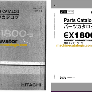 Hitachi EX1800-3 Hydraulic Excavator Full Parts Catalog