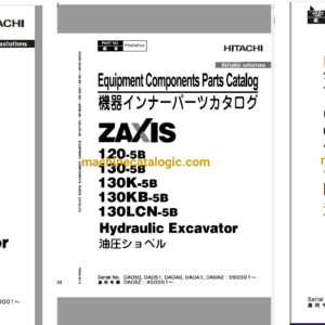 Hitachi ZX120-5B,ZX130-5B,ZX130K-5B,ZX130KB-5B,ZX130LCN-5B Hydraulic Excavator Full Parts and Engine Parts Catalog