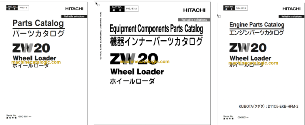 Hitachi ZW20 Wheel Loader Full Parts Catalog Hitachi ZW20 Wheel Loader INDEX: