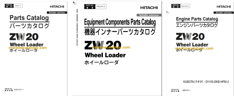 Hitachi ZW20 Wheel Loader Full Parts Catalog Hitachi ZW20 Wheel Loader INDEX: