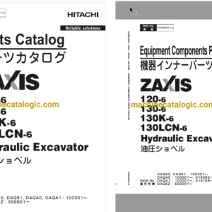 Hitachi ZX120-6 Hydraulic Excavator Full Parts Catalog