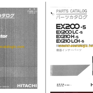 Hitachi EX200-5,EX200LC-5,EX210H-5,EX210LCH-5 Excavator Full Parts Catalog