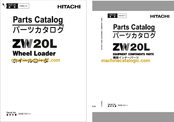 Hitachi ZW20L Wheel Loader Full Parts Catalog