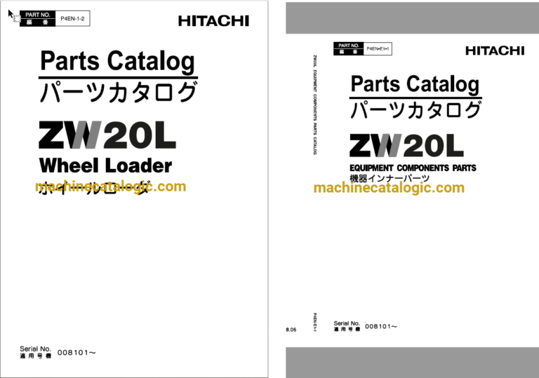 Hitachi ZW20L Wheel Loader Full Parts Catalog