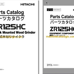 Hitachi ZR125HC Track Mounted Wood Grinder Full Parts Catalog