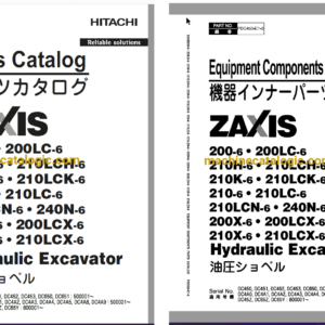 Hitachi ZX200-6 Series Hydraulic Excavator Full Parts and Engine Parts Catalog