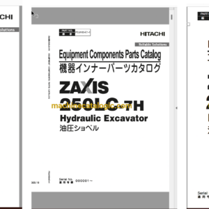 Hitachi ZX250LC-7H Hydraulic Excavator Full Parts and Engine Parts Catalog