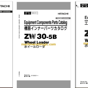 Hitachi ZW30-5B Wheel Loader Full Parts and Engine Parts Catalog