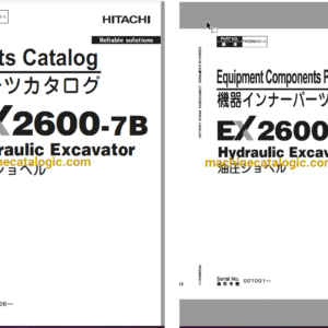 Hitachi EX2600-7B Hydraulic Excavator Full Parts Catalog