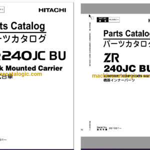 Hitachi ZR240JC BU Track Mounted Carrier Full Parts Catalog