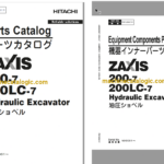 Hitachi ZX200-7, ZX200LC-7 (Oceania Spec.) Hydraulic Excavator Full Parts Catalog