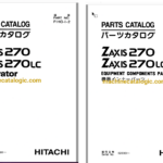 Hitachi ZX270,ZX270LC Excavator Full Parts Catalog