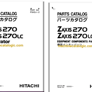 Hitachi ZX270,ZX270LC Excavator Full Parts Catalog