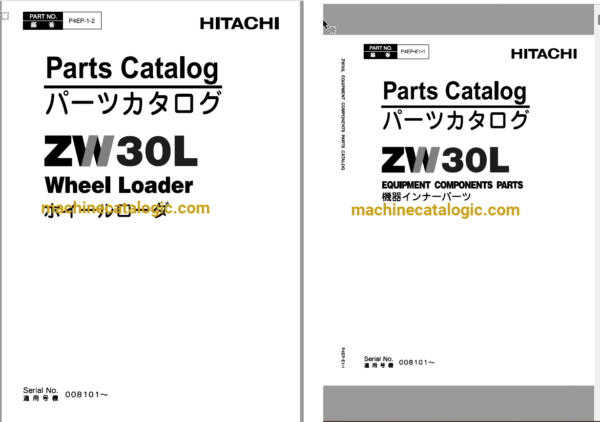 Hitachi ZW30L Wheel Loader Full Parts Catalog