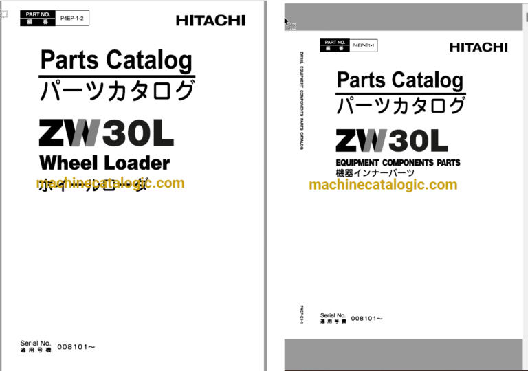 Hitachi ZW30L Wheel Loader Full Parts Catalog