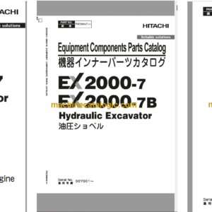 Hitachi EX2000-7, EX2000-7B Hydraulic Excavator Full Parts Catalog