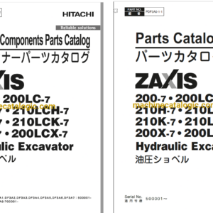 Hitachi ZX200-7, ZX200LC-7, ZX210H-7, ZX210LCH-7, ZX210K-7, ZX210LCK-7, ZX200X-7, ZX200LCX-7 (Japan Spec.) Hydraulic Excavator Full Parts Catalog