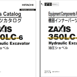 Hitachi ZX350LC-6 Hydraulic Excavator Full Parts Catalog