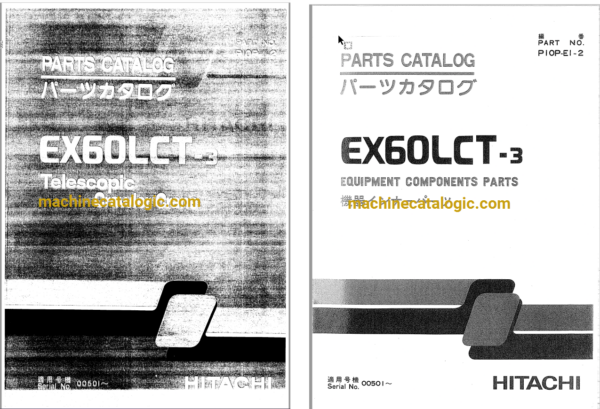 Hitachi EX60LCT-3 Telescopic Crawler Crane Full Parts Catalog