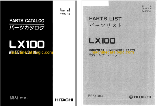 Hitachi LX100 Wheel Loader Full Parts Catalog