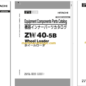 Hitachi ZW40-5B Wheel Loader Full Parts and Engine Parts Catalog