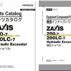 Hitachi ZX200-7, ZX210LC-7 (OCEANIA Spec.) Hydraulic Excavator Full Parts Catalog