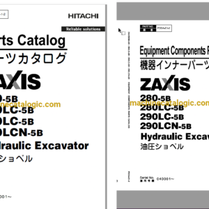 Hitachi ZX280-5B,ZX280LC-5B,ZX290LC-5B,ZX290LCN-5B Hydraulic Excavator Full Parts Catalog