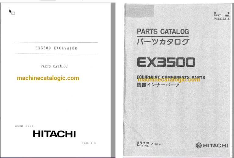 Hitachi EX3500 Hydraulic Excavator Full Parts Catalog