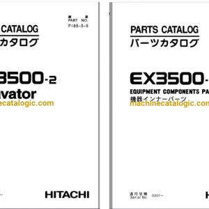 Hitachi EX3500-2 Excavator Full Parts Catalog