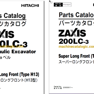 Hitachi ZX200LC-3 Excavator Full Parts Catalog