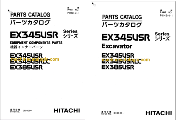 Hitachi EX345USR, 345USRLC,385USR Excavator Full Parts Catalog