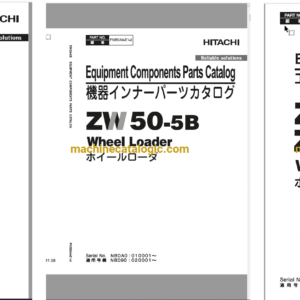 Hitachi ZW50-5B Wheel Loader Full Parts and Engine Parts Catalog