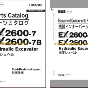 Hitachi EX2600-7, EX2600-7B Hydraulic Excavator Full Parts Catalog