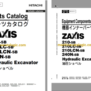 Hitachi ZX210-5B,ZX210LC-5B,ZX210LCN-5B,ZX240N-5B Hydraulic Excavator Full Parts Catalog