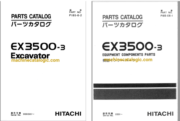 Hitachi EX3500-3 Excavator Full Parts Catalog