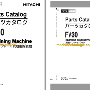 Hitachi FV30 Demining Machine Full Parts Catalog