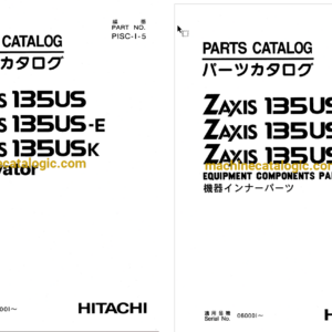 Hitachi ZX135US, ZX135US-E, ZX135USK Excavator Full Parts Catalog