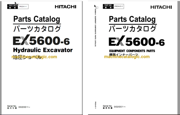 Hitachi EX5600-6 Hydraulic Excavator Full Parts Catalog